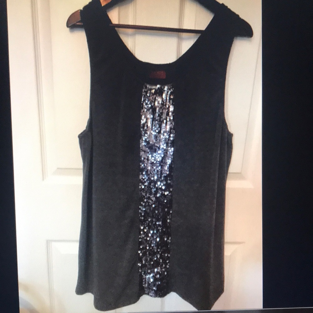 Whimsigoth SEQUIN Icon Collection Tank Top 1X sparkle & shine understated party